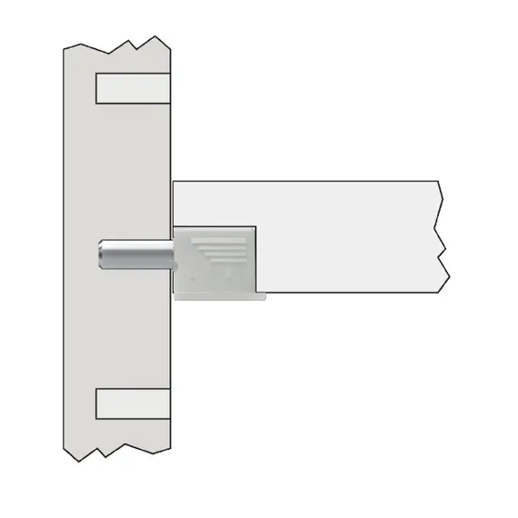 Полкодержатель D15х13,7 мм, прозрачный арт.SI21PT - 8