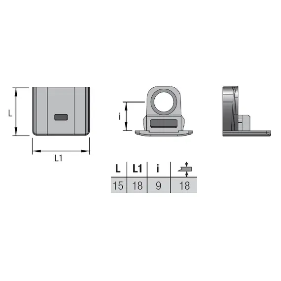 Полкодержатель (опора) d15, никель арт.SO061ZNL - 5
