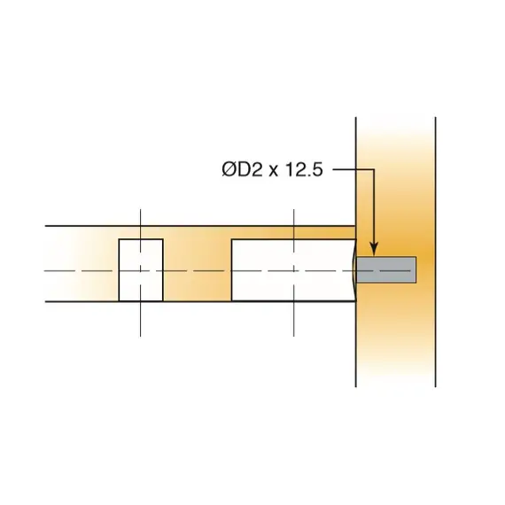 Дюбель мебельный Titus System 6 Quickfit-Expando темно-серый 5x12.5 мм. Арт: 006408-880-001 - 2