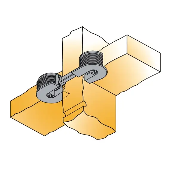 Дюбель мебельный двойной Titus System 6 Quickfit-Expando для плиты 16 мм. Арт: 006414-885-001 - 2