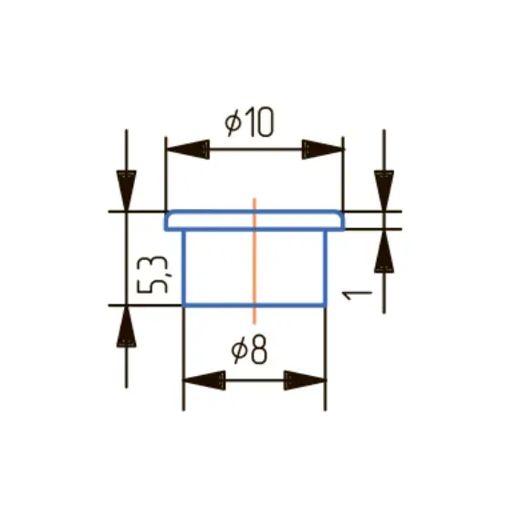 Заглушка D8мм бежевая - 2