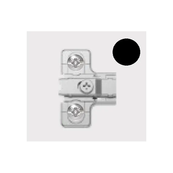 Планка для петли 896, высота 4 мм, крестовая с винтами 6,3мм, 3D регулировка, Черный никель арт.896-0KC4-981