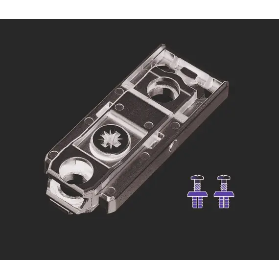 Монтажная планка петли Titus T-type F3 мм прямая, регул. эксцентрик, дюбели 5x10,5 мм Арт: 700-0LF3-650-00 - 7