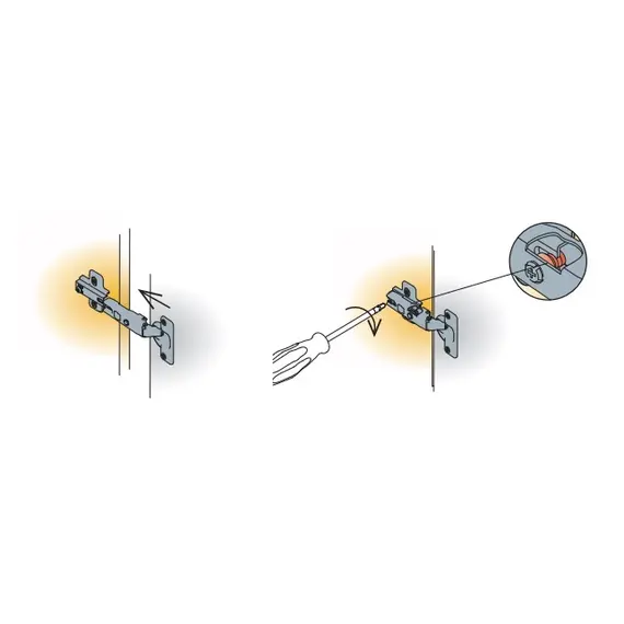 Монтажная планка петли Titus B-Type F9 мм с винтами 6-3х15 мм. Арт: 244-0P41-650-00 - 3