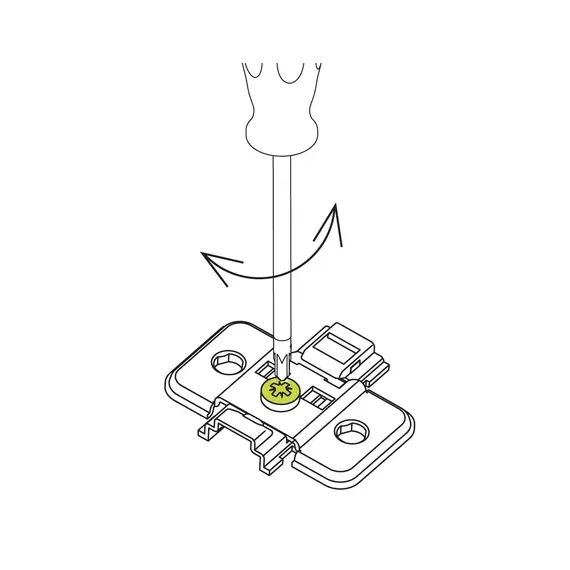 Монтажная планка петли Titus S-type F3 мм. Арт: 244-0R24-050-00 - 3