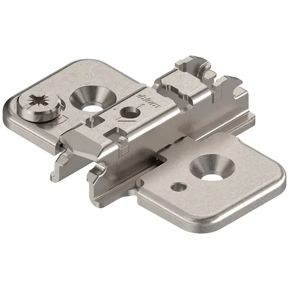 Планка Clip ответная, крест., 3 мм, сталь, на шурупы, Регулировка по высоте: эксцентрик, никель арт.173H7130