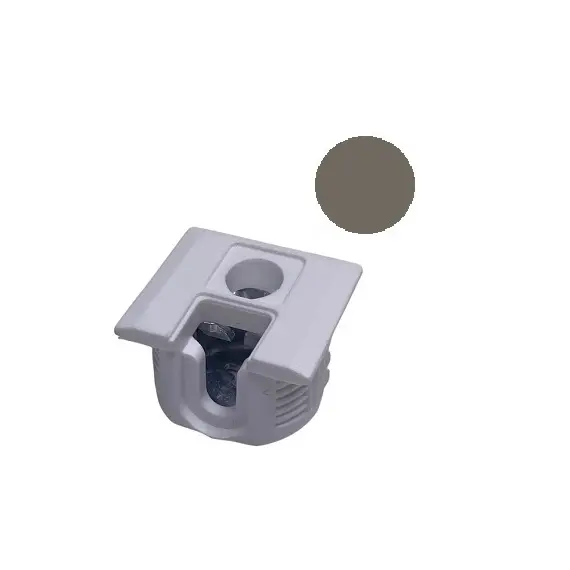 Стяжка полкодержатель, Д20, для плиты 16мм, уст. сверху, серо-бежевый арт.172-6975-900