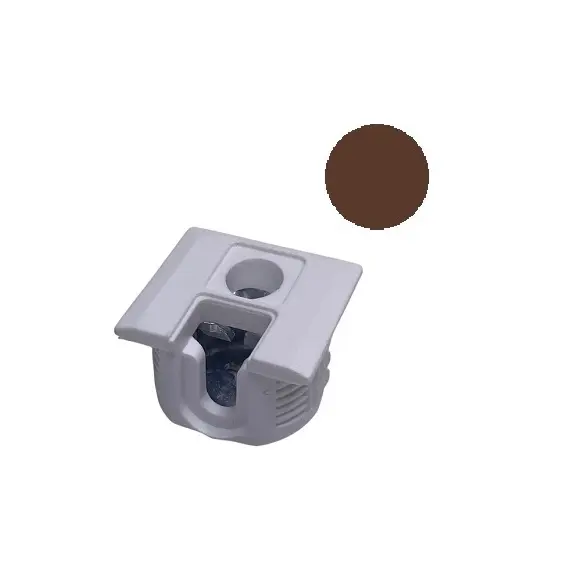 Стяжка полкодержатель, Д20, для плиты 16мм, уст. сверху, коричневый арт.172-6975-831