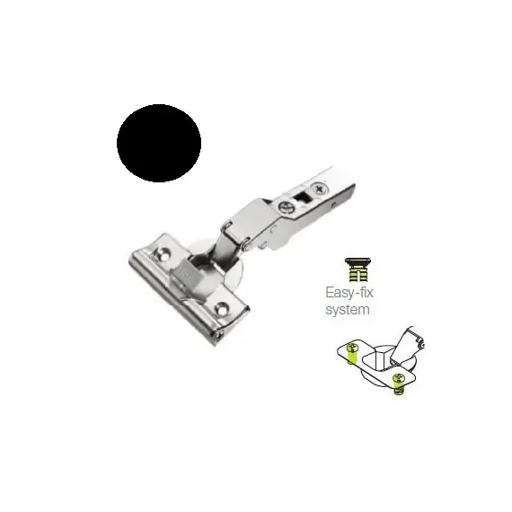 Петля мебельная Titus T-Type Noir Glissando угловая 30 градусов с доводчиком 110/48/9 мм  и cистемой ускоренной сборки Easy-fix Арт: 701-0E66-668-00