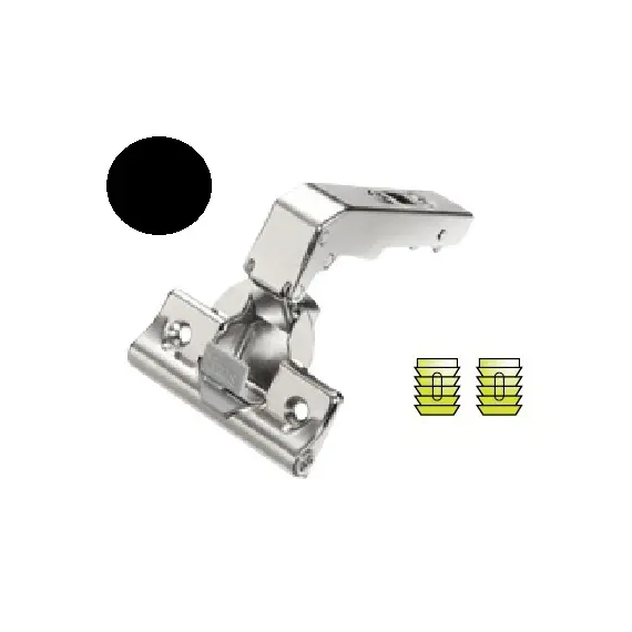 Петля мебельная Titus T-Type Noir Glissando для фальшпанели с доводчиком 110/48/17 мм для машинной установки. Арт: 701-0D38-668-00