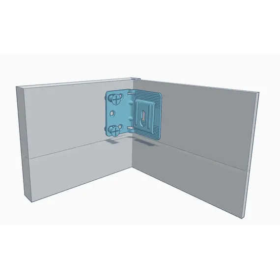 Навес 345, компл. 1шт навес, 1шт планка, 1 шт заглушка, 2шт винт, сталь и пластик, магнолия арт.345-448000-K1-823 - 5