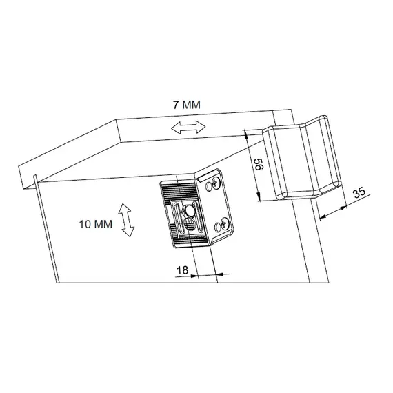 Навес шкафа без винтов белый, промупаковка арт.145.0099.01 - 6
