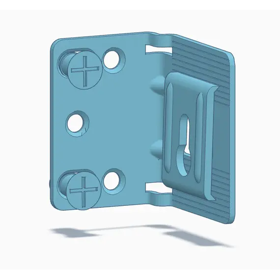Навес 345, компл. 1шт навес, 1шт планка, 1 шт заглушка, 2шт винт, сталь и пластик, белый арт.345-448000-K1-877 - 2