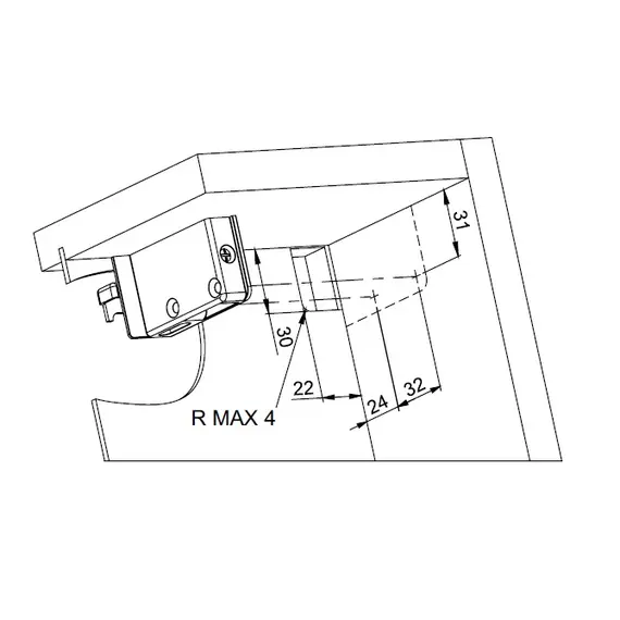 Навес мебельный, правый (серый RAL9006) арт.146.R000.96 - 5