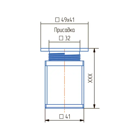 Опора квадратная регулируемая ОРК-50 К - 2
