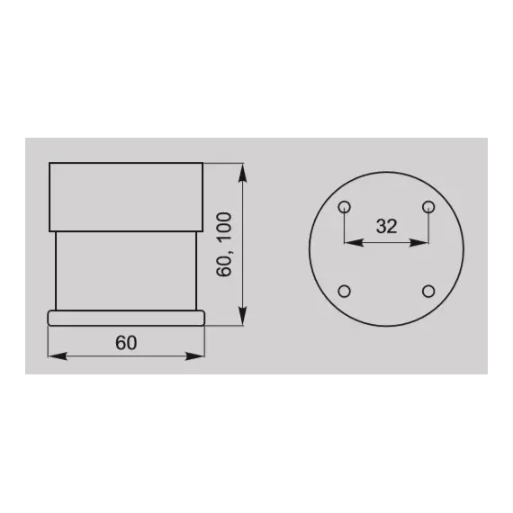 Рег. ножка-опора Н-017 060 Me золот.матовый/Me золот.матовый (ТЗ) - 2