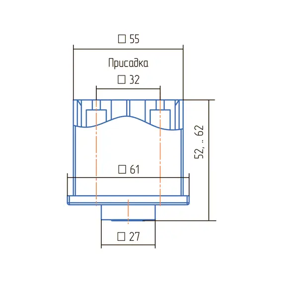 Опора квадратная регулируемая ОРК-52 К - 2