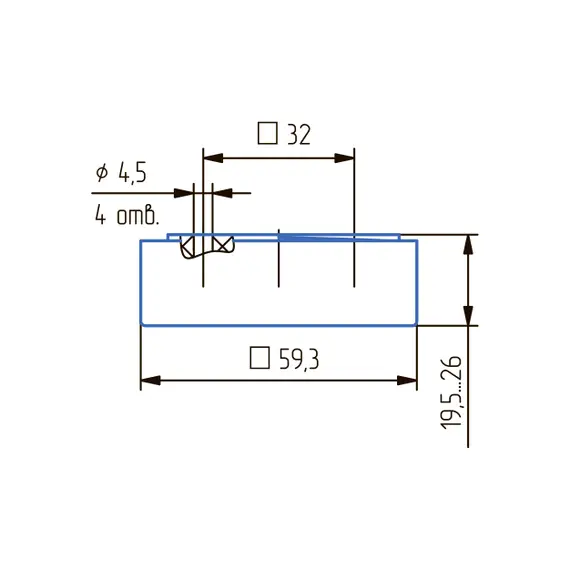 Опора квадратная регулируемая ОРК-18 черная - 2