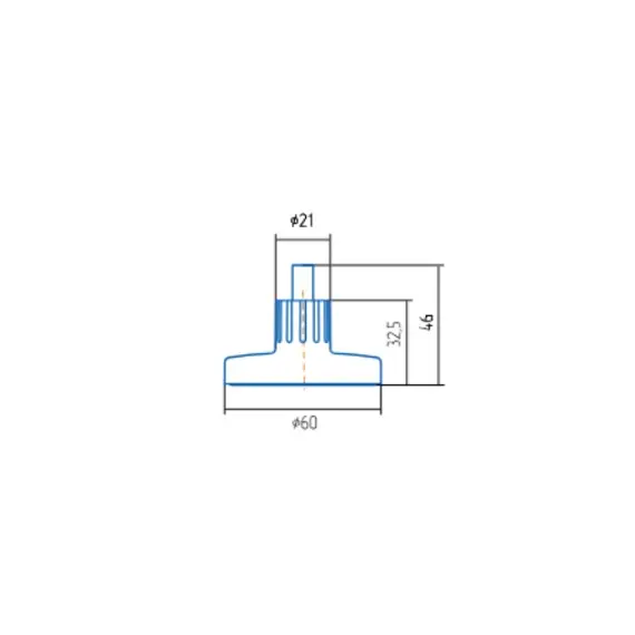 Опора регулируемая ОРП 32 К хром матовый - 3