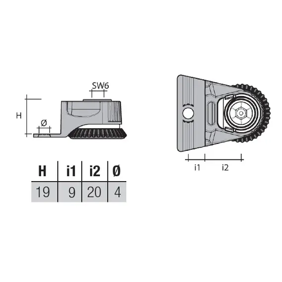Опора регулируемая арт.PI30ZL - 2