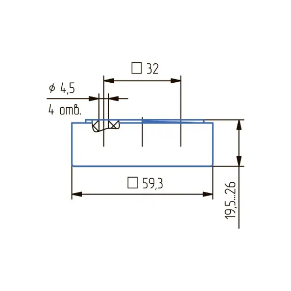 Опора квадратная регулируемая ОРК-18 09 белая - 2