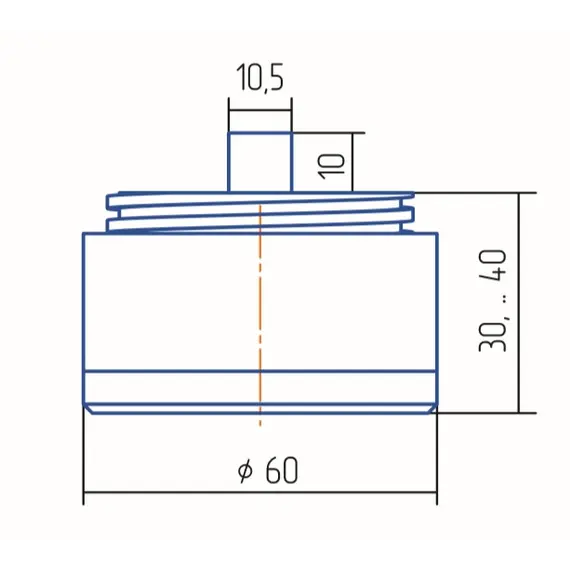Опора регулируемая ОР 31-КС мат.хром/серебро - 2