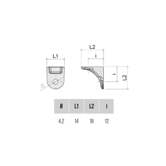 Полкодержатель, никель черный арт.AL02ZZN - 2