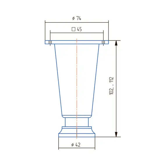 Опора регулируемая ОР 101 бронза - 2