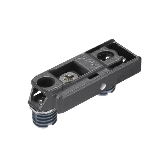 Монтажная планка петли T-type Noir F1 мм прямая, регул. эксцентрик, дюбели 5x10,5 мм арт.700-0LF1-668-00