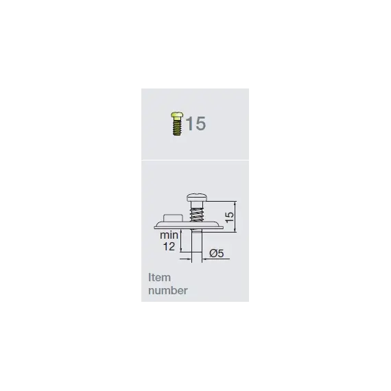Монтажная планка петли Titus T-type F1 мм прямая, регул. эксцентрик, винты 6,3х15 мм Арт: 700-0LC1-650-00 - 5