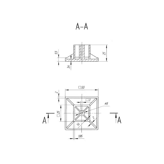 Ручка-кнопка К-8, бирюзовый арт.РКК8 (брз) - 1