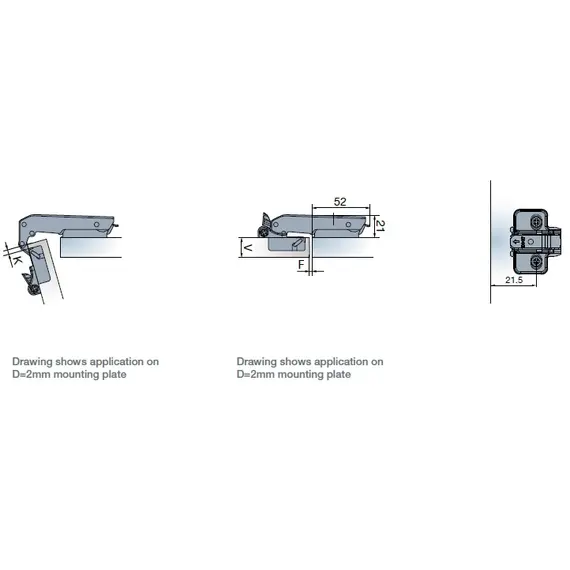 Петля T-type-i TeraBlack Glissando 110/48/17 90 гр арт.701-0A98-961-00 - 8