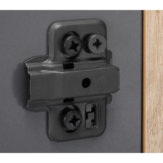 Монтажная планка петли T-type TeraBlack F0 мм крест. с дюбелем 5x10,5 мм арт.700-0KF0-956-00 - 1