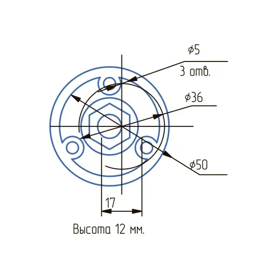 Фланец d 50 мм белый - 1