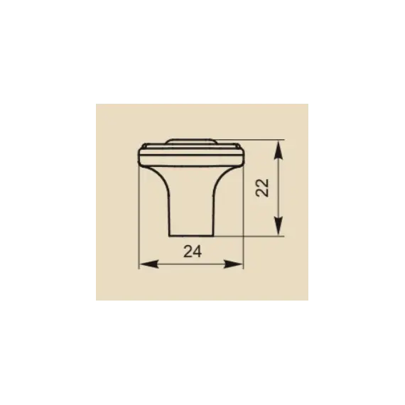 Ручка для мебели грибок Sagittario FB-026 000 Cr, 0 мм, хром глянцевый/белый (ТЗ). - 1