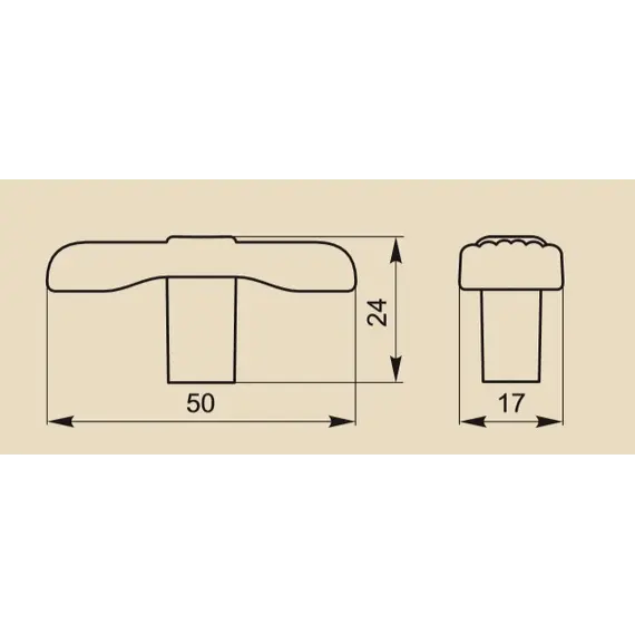 Ручка для мебели кнопка Sagittario FB-061 000, 0 мм, бронза старая (ТЗ) - 1