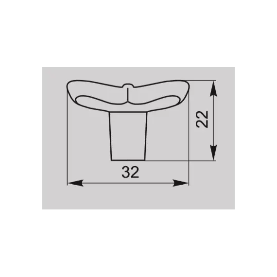 Ручка кнопка для мебели Валмакс FB-058 000, 0 мм, золото прованс 1013 жемчужно-белый матовый (ТЗ). - 1