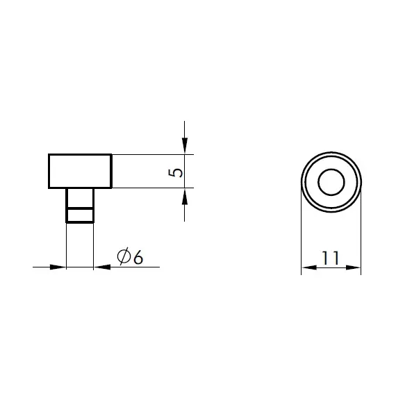 Присоска прозрачная для полкодержателя стекла 11 мм арт.04.0064.05 - 1