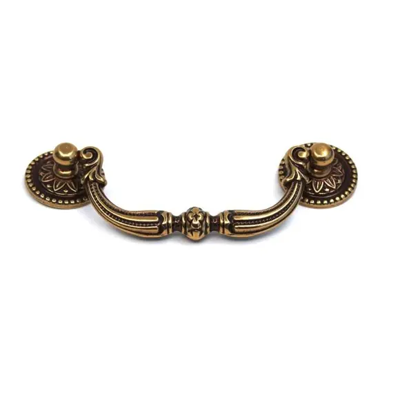 Ручка скоба для мебели Bosetti Marella Патина, 96 мм, золото. Арт: 03085.09600.54