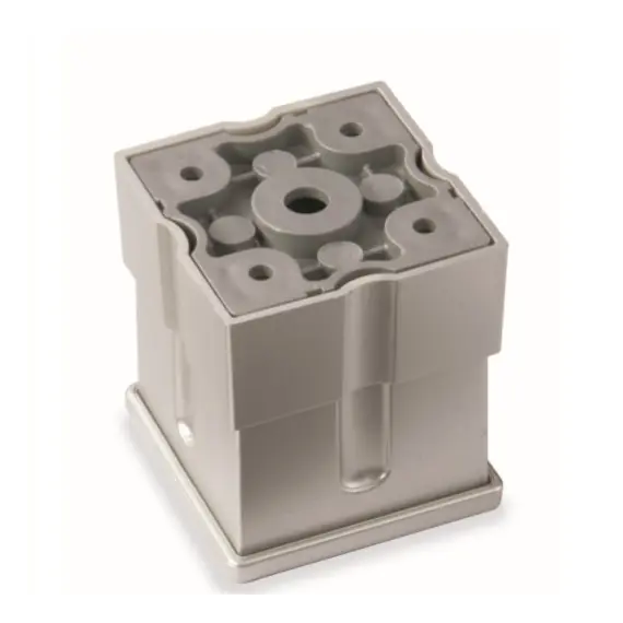 Опора мебельная стационарная Валмакс Н-015 140, высота 140 мм, сатин светлый светлый.