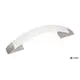 Мебельная ручка Кламет РС 27, скоба 133.5/15/28.5 мм, хром матовый белая. б/п