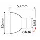 Лампочка LED GU10 5W 230V 380lm 3000К арт.ZAR-D-G-5W-01-30K - 1