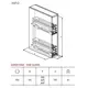 Корзина выдвижная, глубина 500 мм, шкаф 150мм арт.002i.SIGE.500.150 - 1